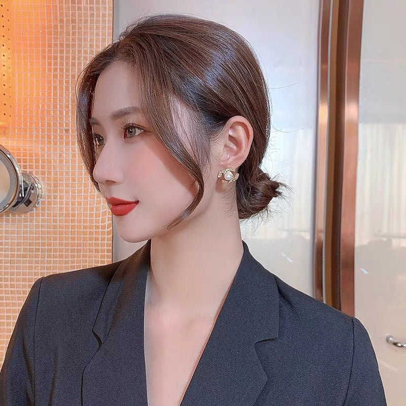 Wholesale 925 Silver Needle Earrings Pearl Earrings ACC-ES-Hanxi011