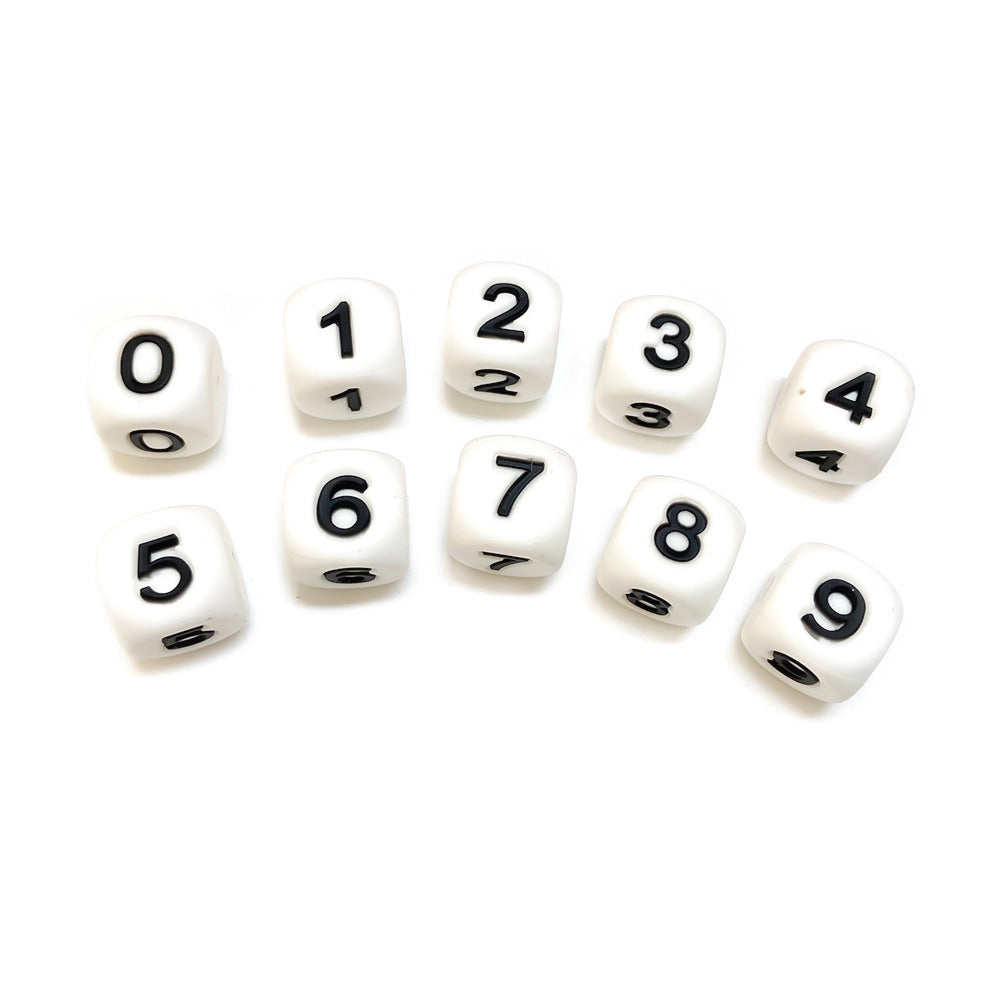 Wholesale of 100PCS Silicone Digital Beads ACC-BDS-WDX003