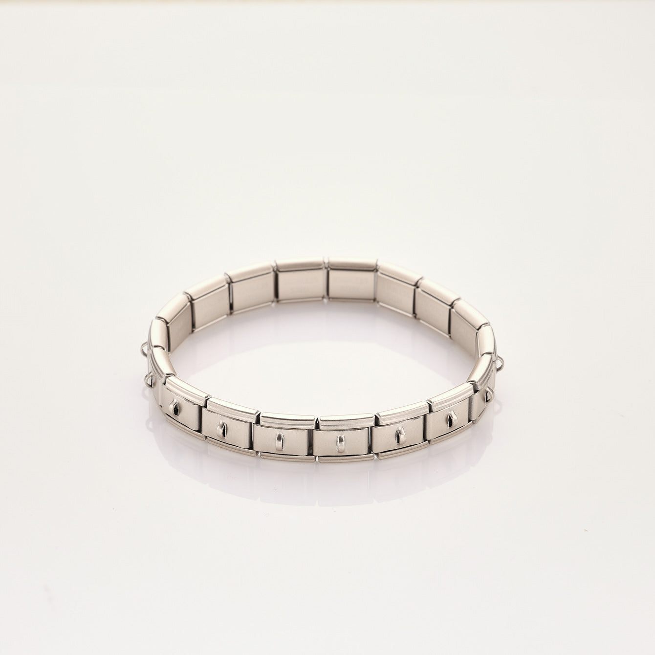 Wholesale 10pcs Colorful Matte Buckle Italian Stainless Steel Jewelry Elastic Bracelet for Men and Women