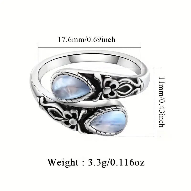 Wholesale Moonstone Spoon-Shaped Ring