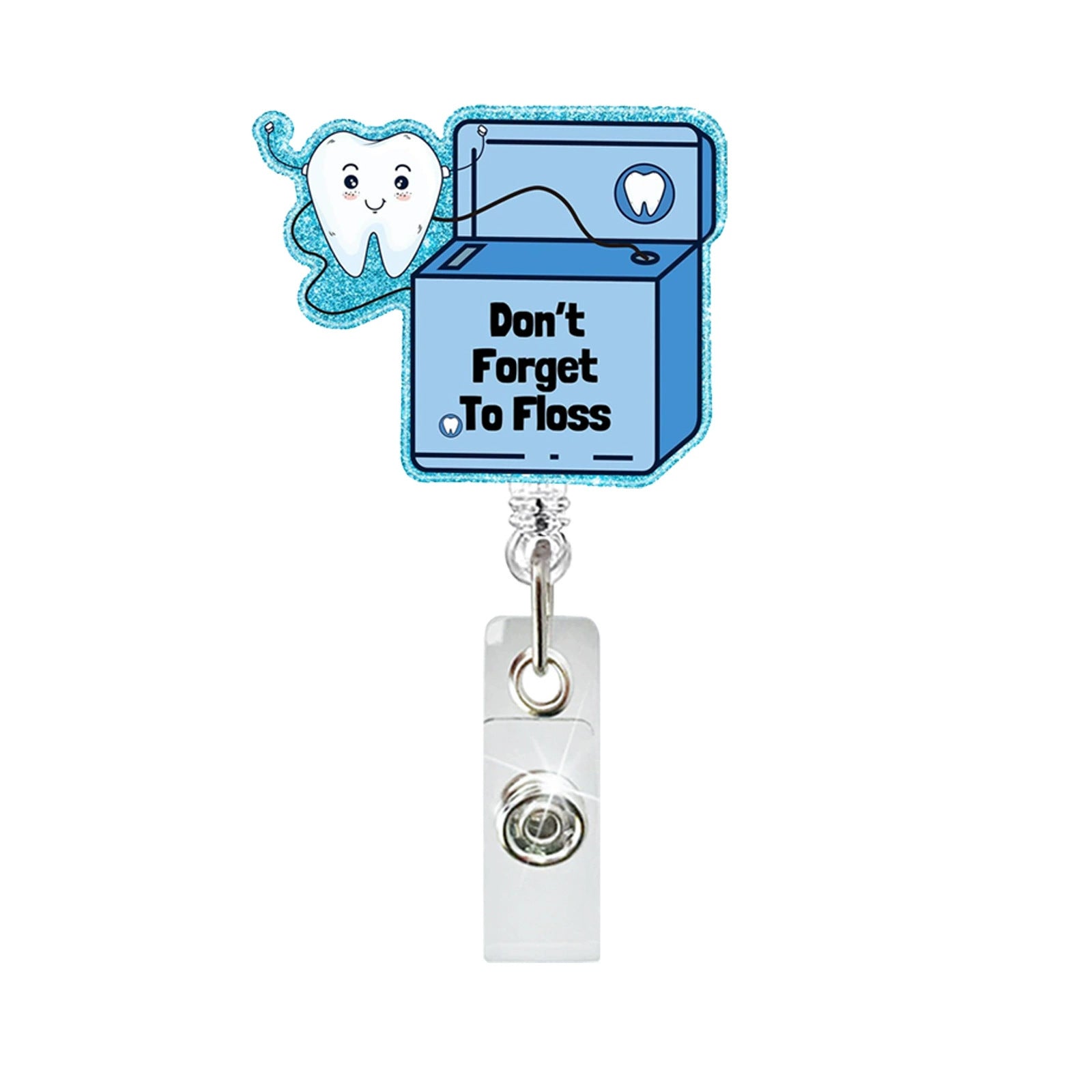 Wholesale Glitter Acrylic Doctor Easy-Pull  Badge Reels