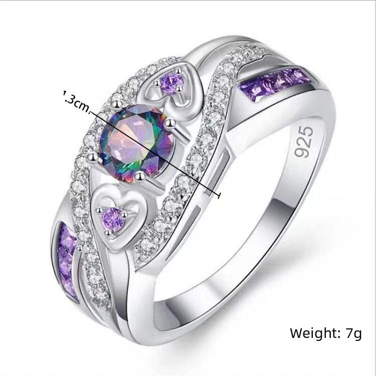 Wholesale  purple diamond love ring
