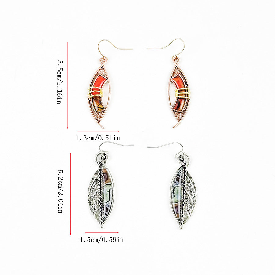 Wholesale Retro Bohemian Contrast Earrings