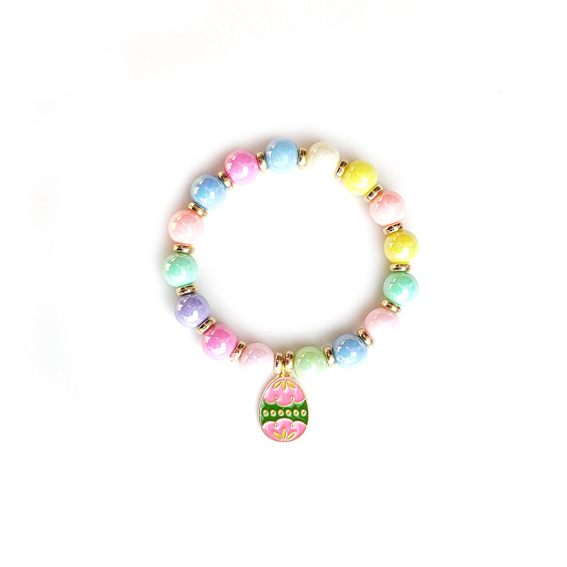 Wholesale  Easter egg bracelet acrylic beaded accessories
