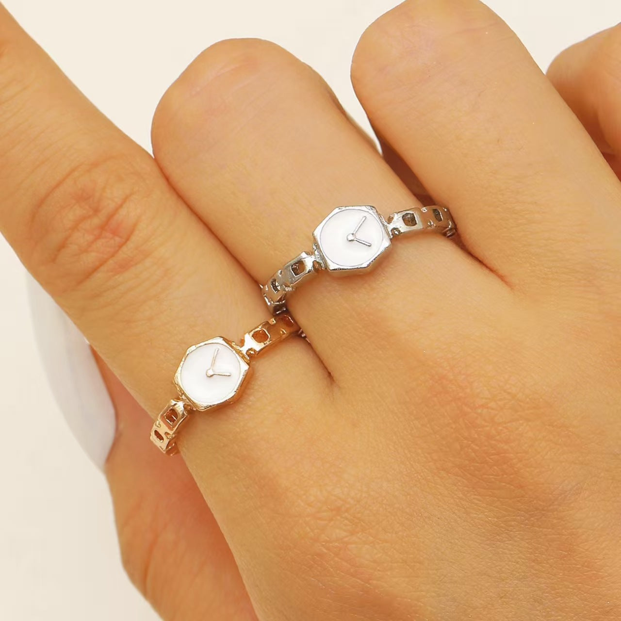 Wholesale copper gold-plated  watch hand open ring