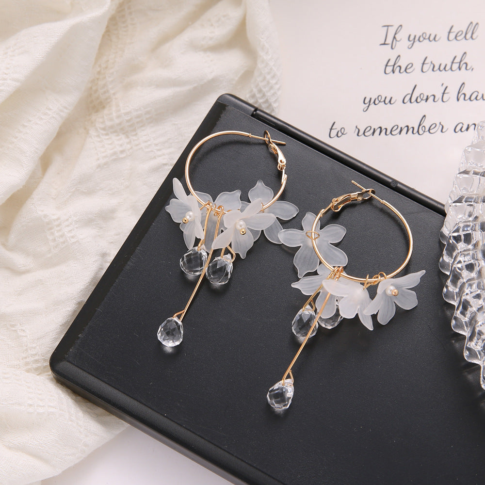Wholesale  long flower drops earrings