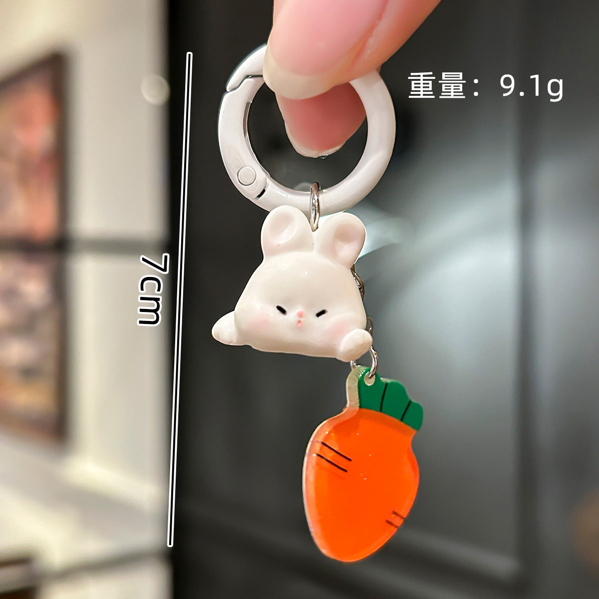 Wholesale Cute radish rabbit keychain