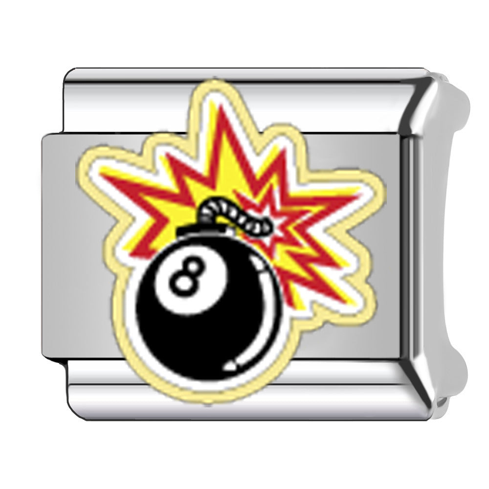 Wholesale Italian Charm Bracelet 9mm DIY Splicing Billiard Ball Stainless Steel Composable Bracelet