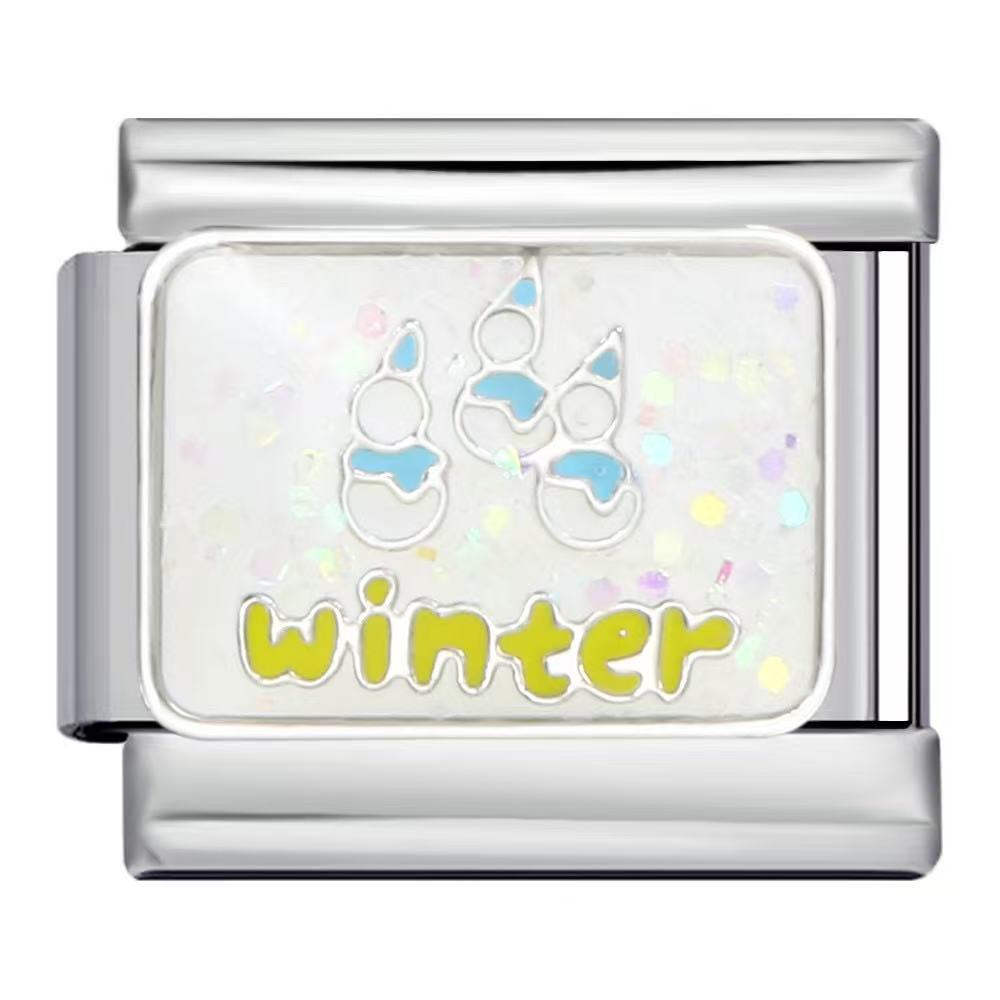 Wholesale Italian Charm Bracelet 9mm DIY Splicing Month Series Stainless Steel Composable Bracelet