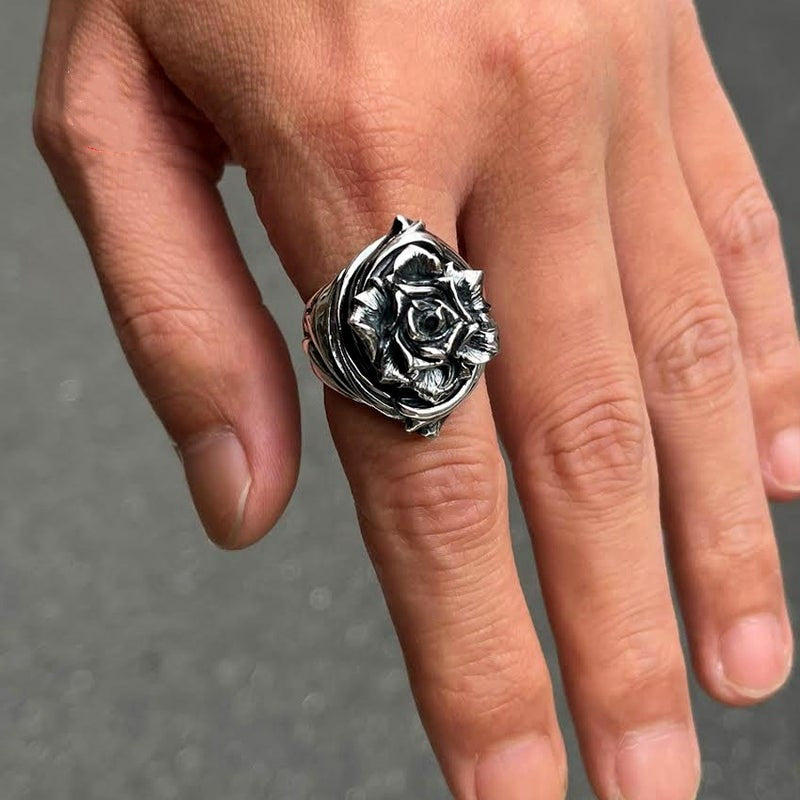 Wholesale Men' s Hip Hop Dark Open Ring Fashion Jewelry Accessory