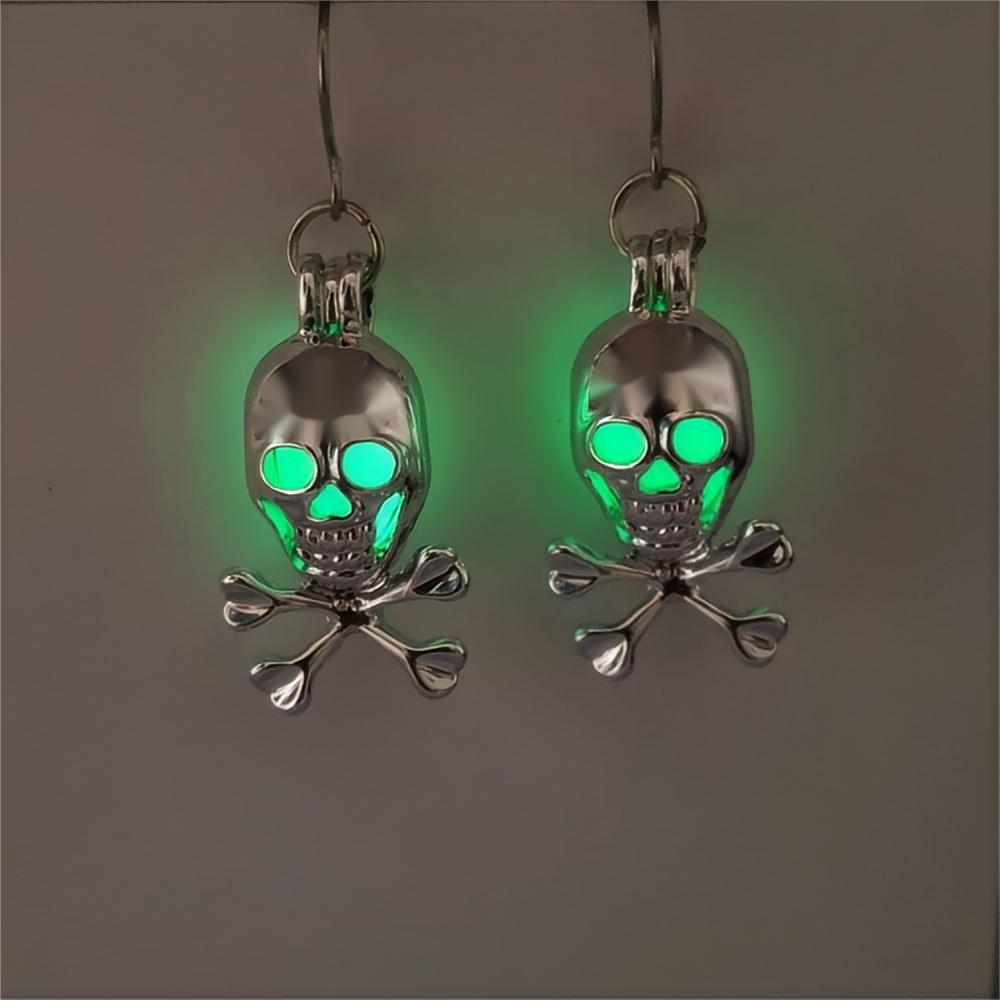 Wholesale  glowing skull earrings