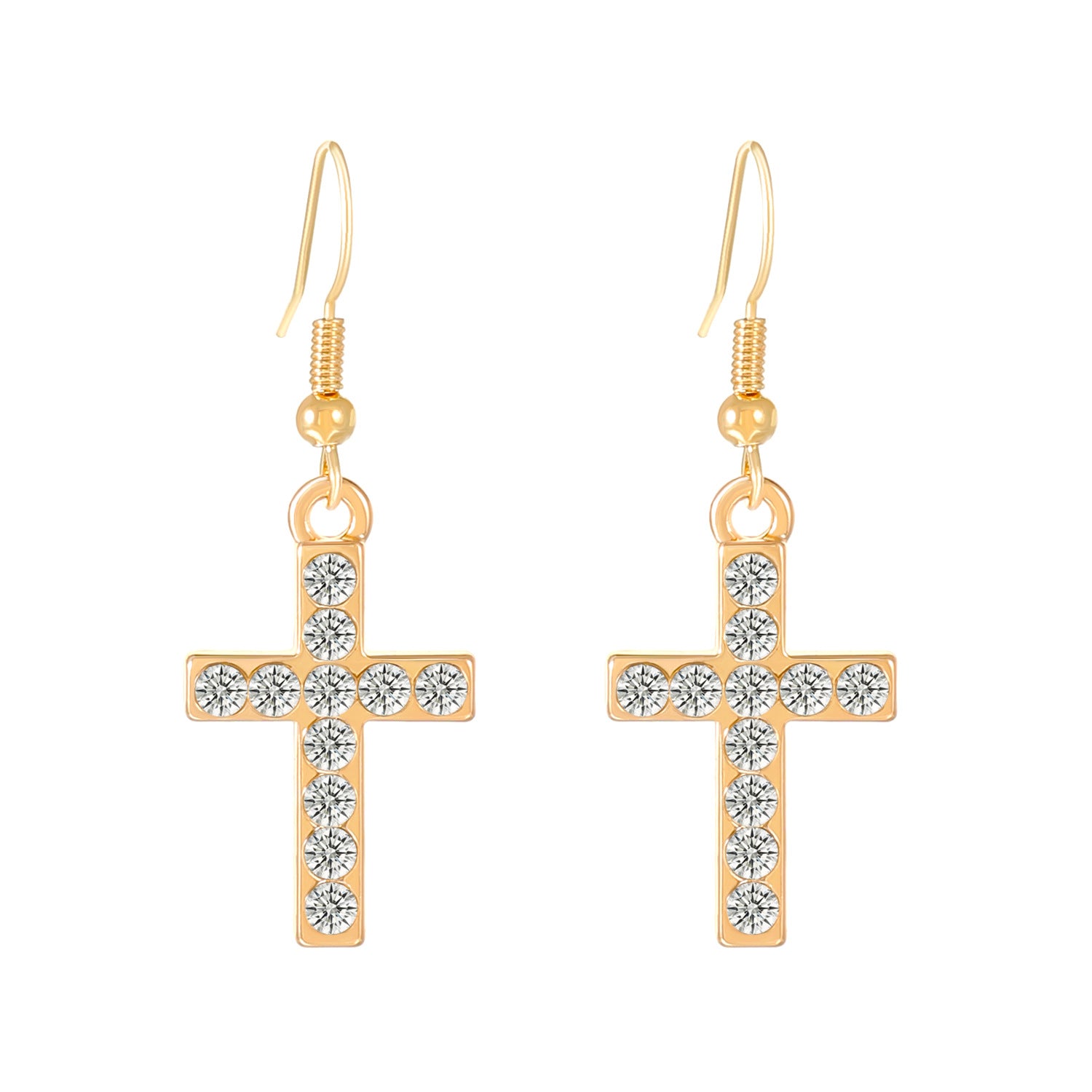 Wholesale Dark Diamond Cross Earrings