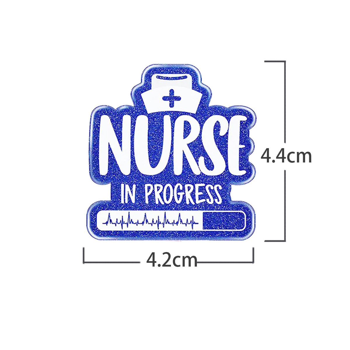 Wholesale Acrylic Retractable Badge Reel Glitter Heart Design Nurse ID Holder