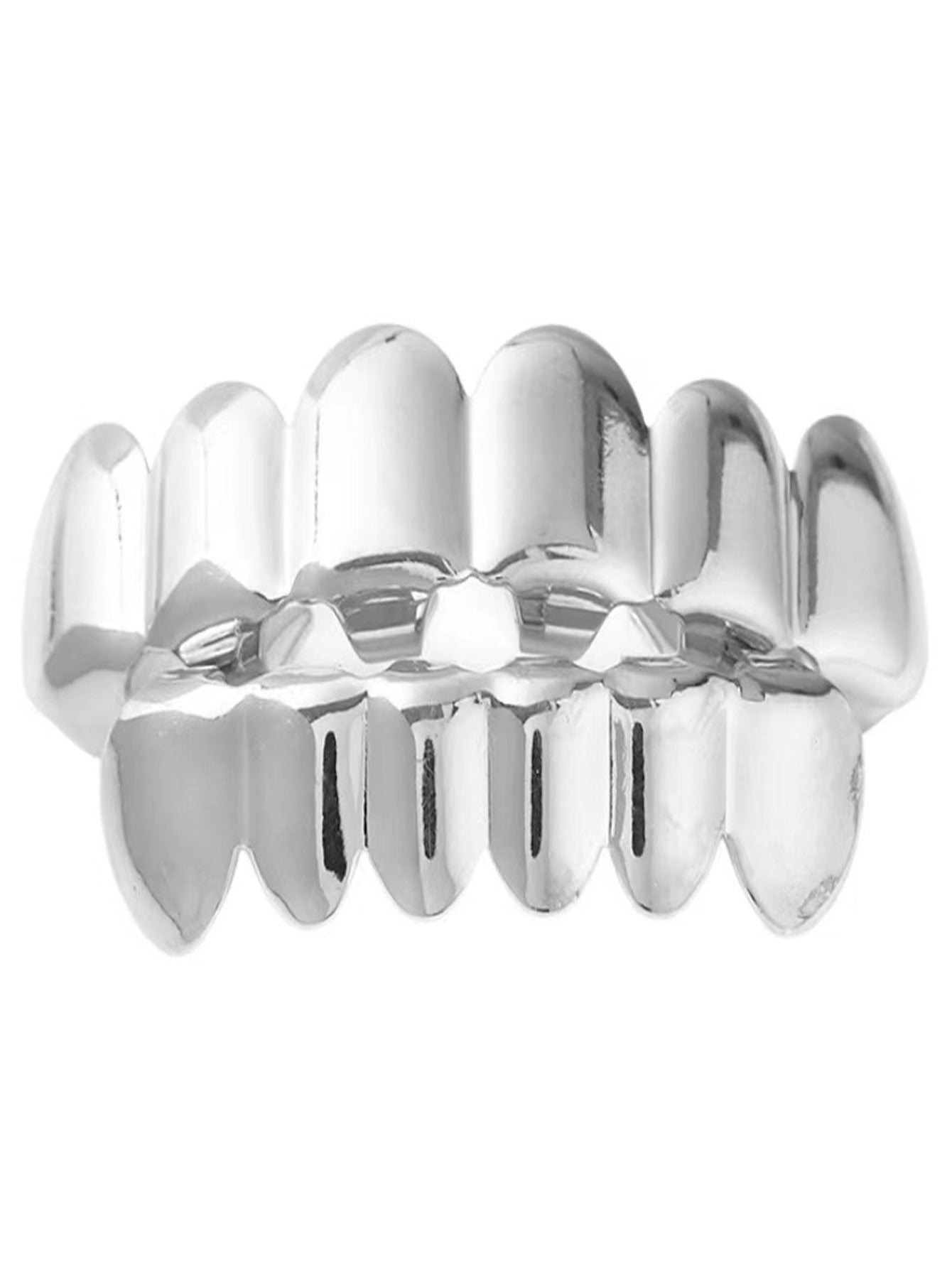 Wholesale Gold Hip Hop Teeth Braces 6 Upper 6 Lower Smooth Surface Fashion Accessory