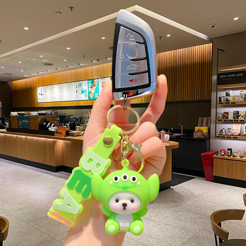 Wholesale Cartoon Cute Silicone Keychains ACCVIP-KC-HongLei001