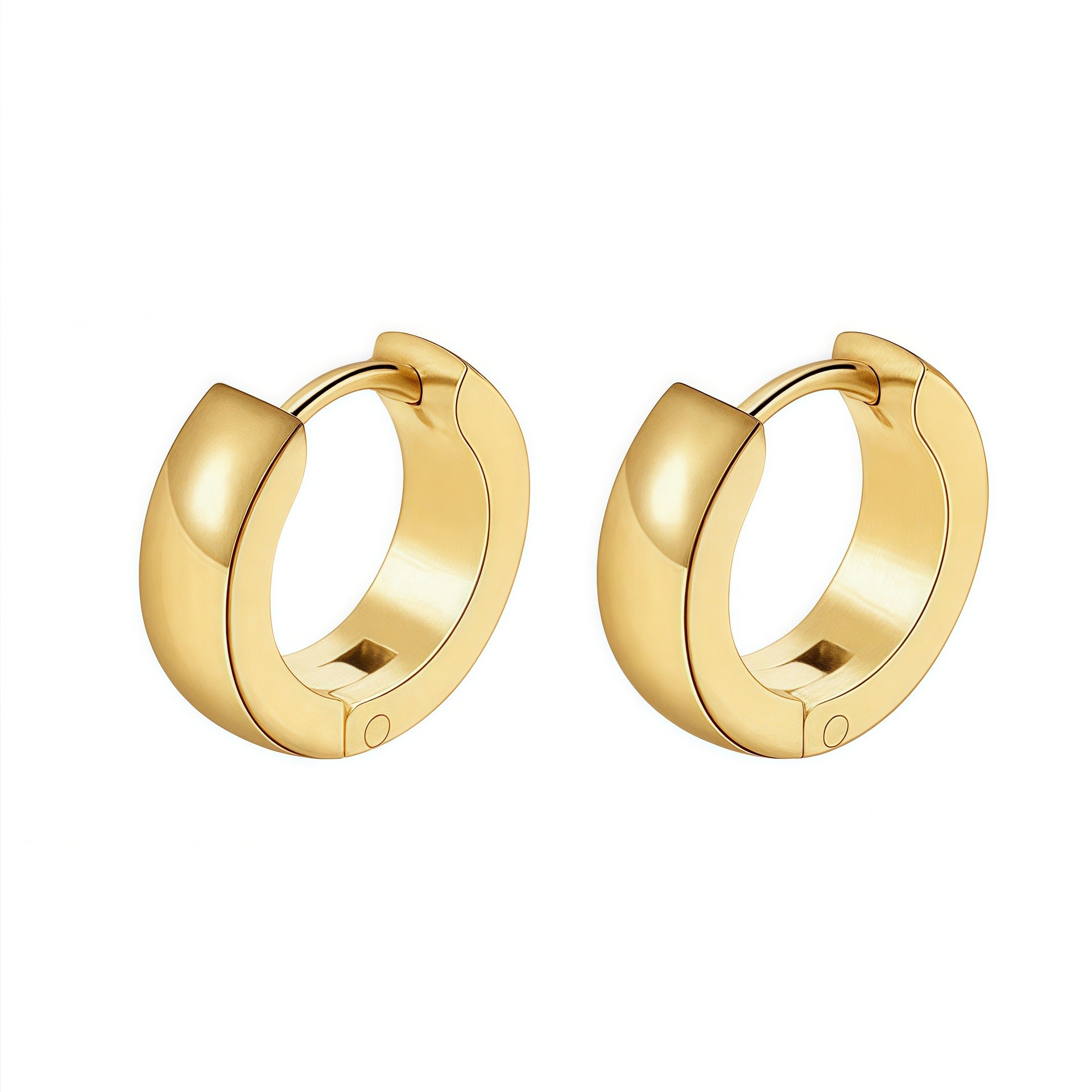 Wholesale 2PCS Titanium steel hoop earrings