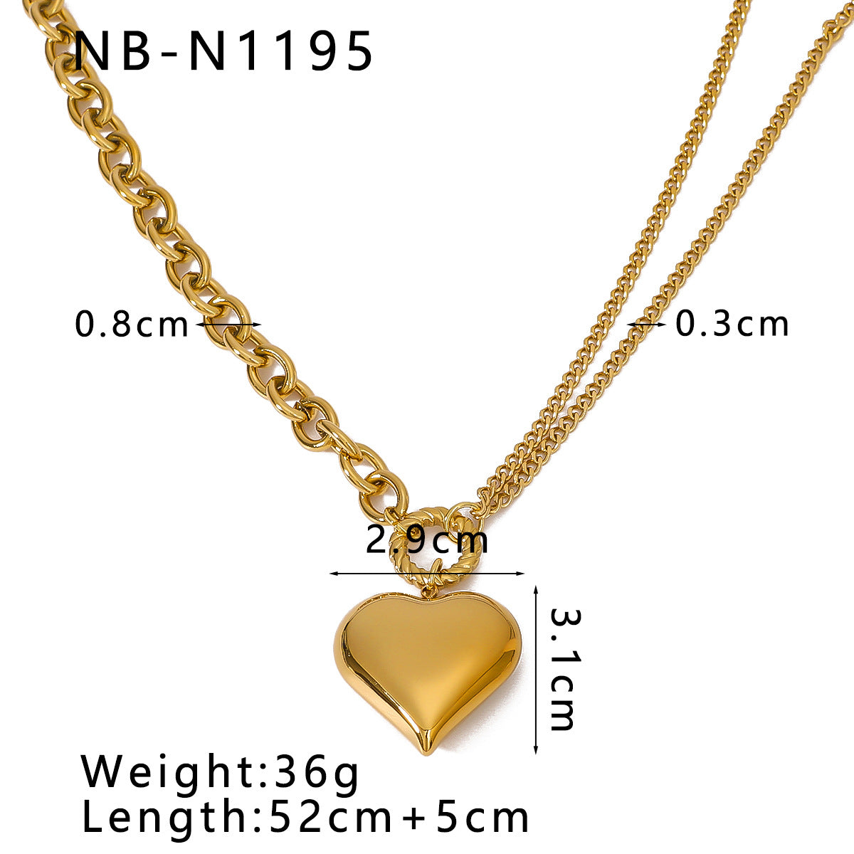 Wholesale  stainless steel plated 18k gold necklace