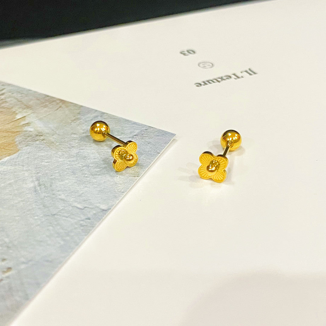 Wholesale Titanium Steel Non-fading Screw Mini Earrings ACC-ES-YZXW001