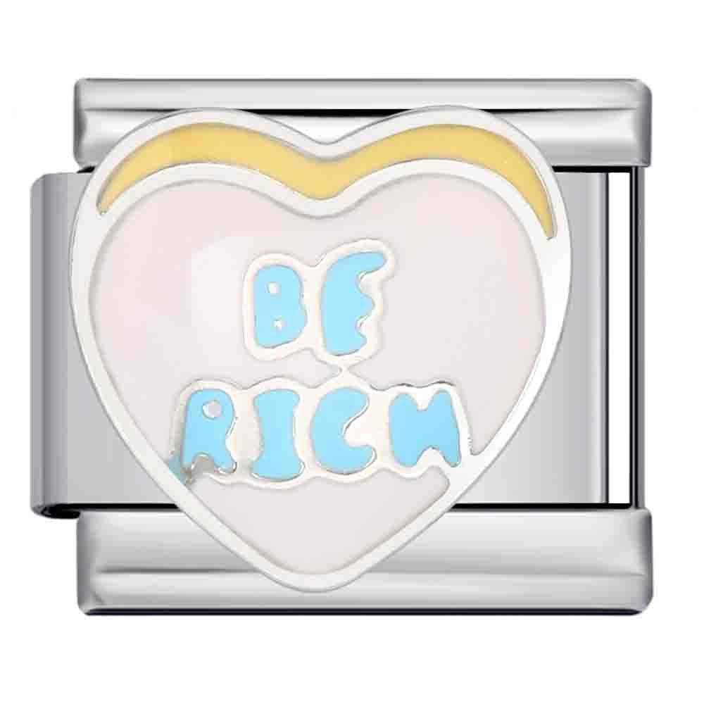 Wholesale 9mm Italian Charm Starter Bracelets DIY Hearts Single Section Creative Stainless Steel Composable Bracelet