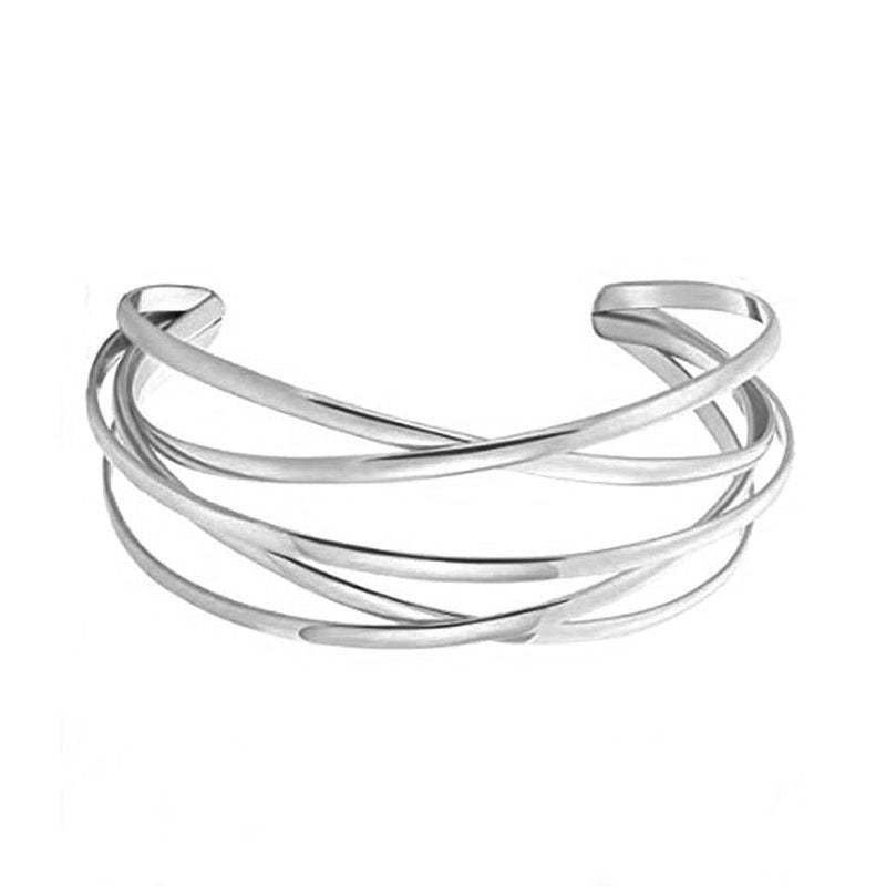 Wholesale exaggerated arm bracelet hollow personality arm ring mesh metal bracelet