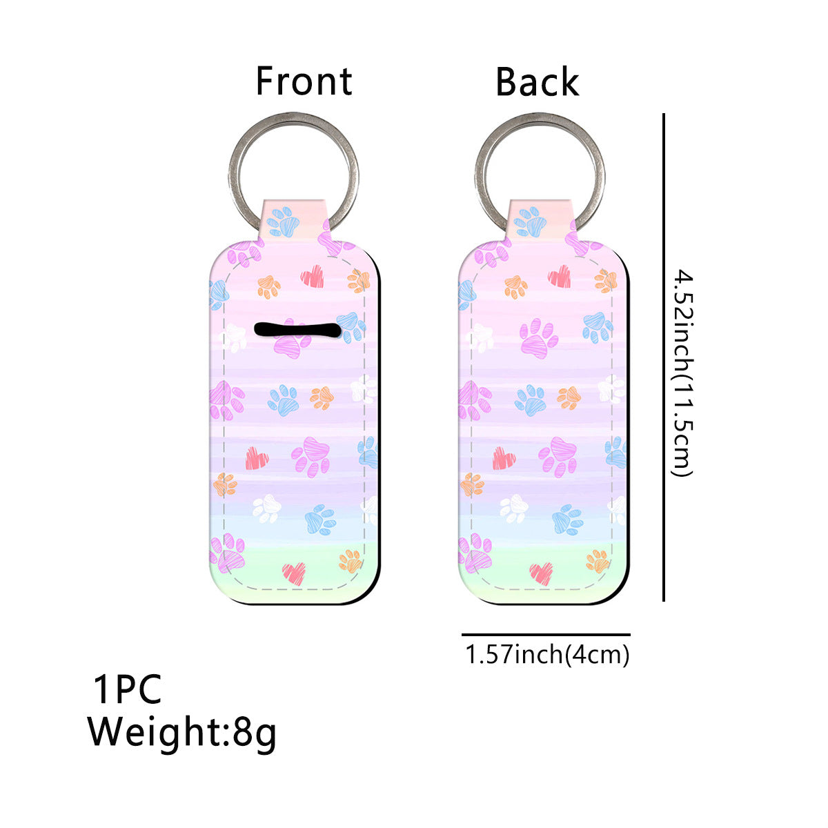 Wholesale 6pcs Cartoon Cat's Claw Lipstick Case Keychain