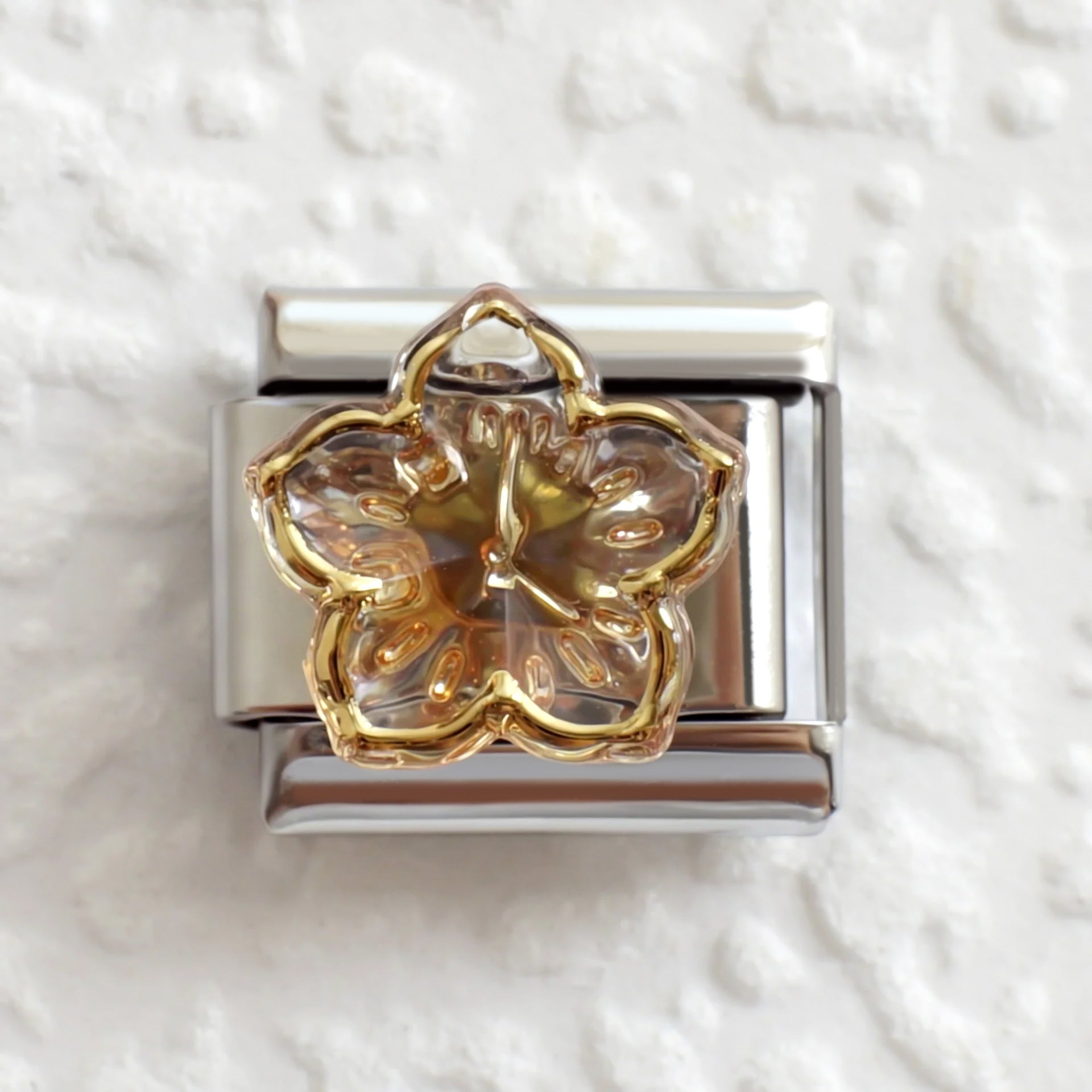 Wholesale 5pcs/pack Makeup &  Accessories Enamel Italian Charms Single Section Creative Stainless Steel Composable Bracelet