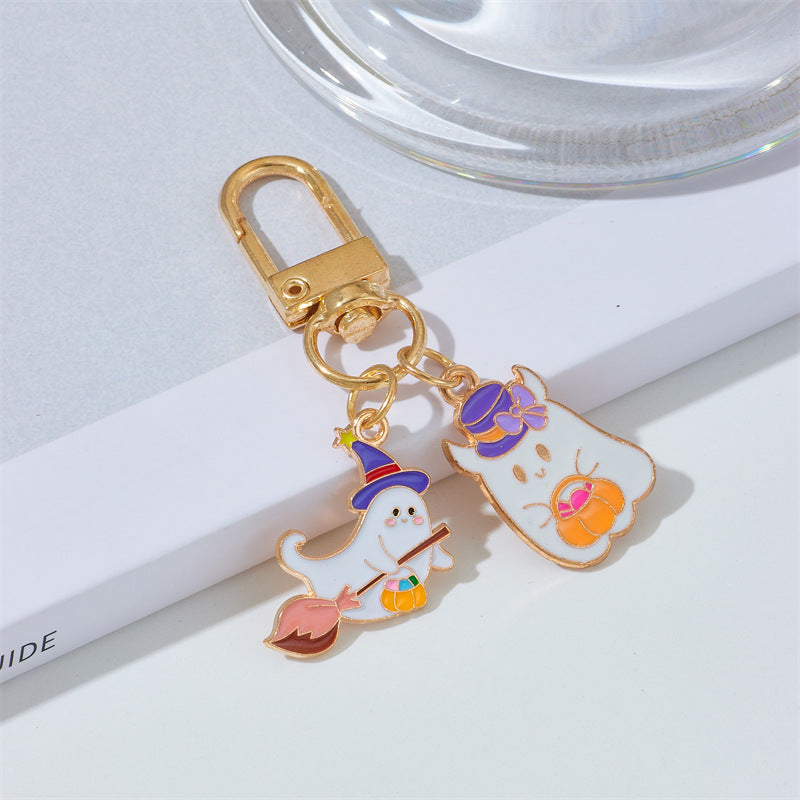 Wholesale Halloween Ghost Demon Witch Alloy Pendant Keychains ACC-KC-QingLian002