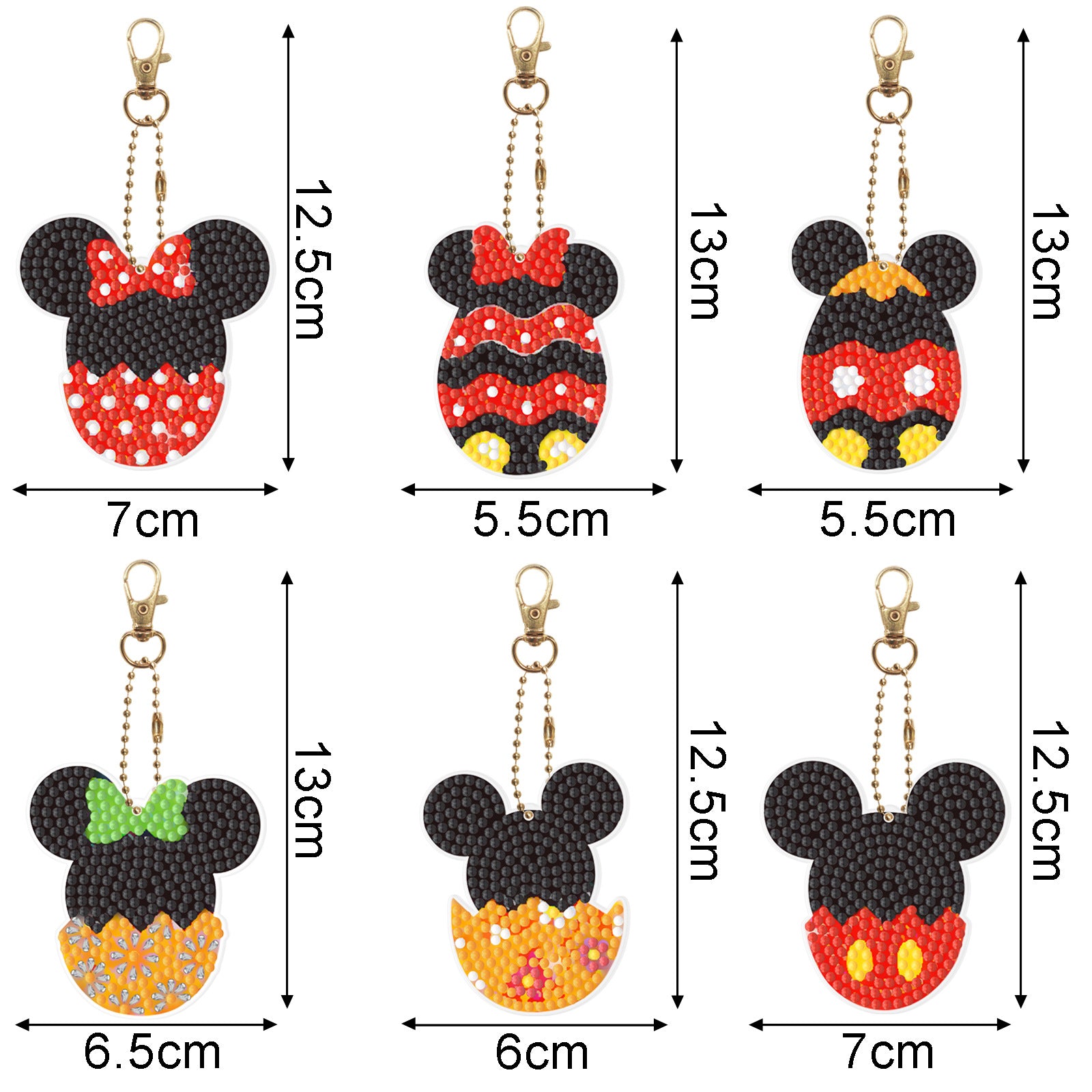 Wholesale Acrylic Cute Small Animal Dot Diamond Painting Custom Keychains ACC-KC-XingNa001