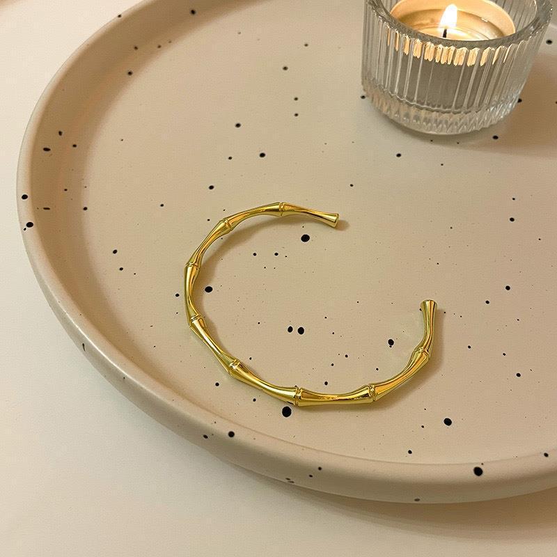 Wholesale Half Open Bamboo Bracelet Temperament Versatile Bracelet Titanium Steel Bracelets ACC-BT-Yibao002