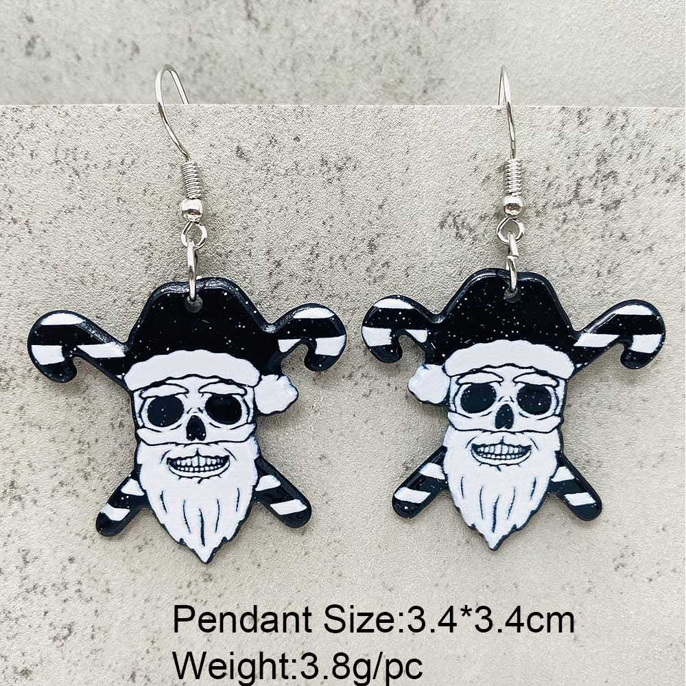Wholesale Horror Christmas Black Christmas Tree Acrylic Earrings ACC-ES-ChenY101