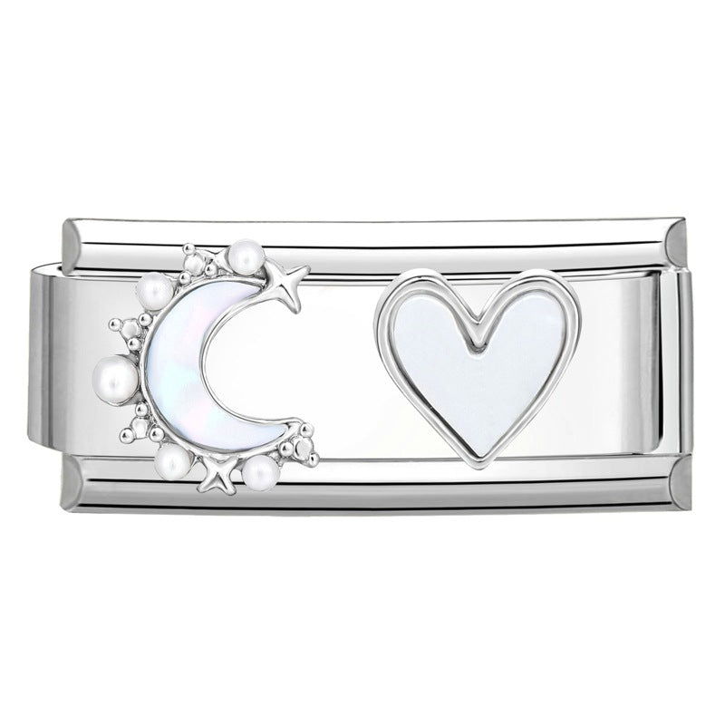 Wholesale Italian Charm Bracelet 9mm DIY Creative Simple  Creative Stainless Steel Composable Bracelet