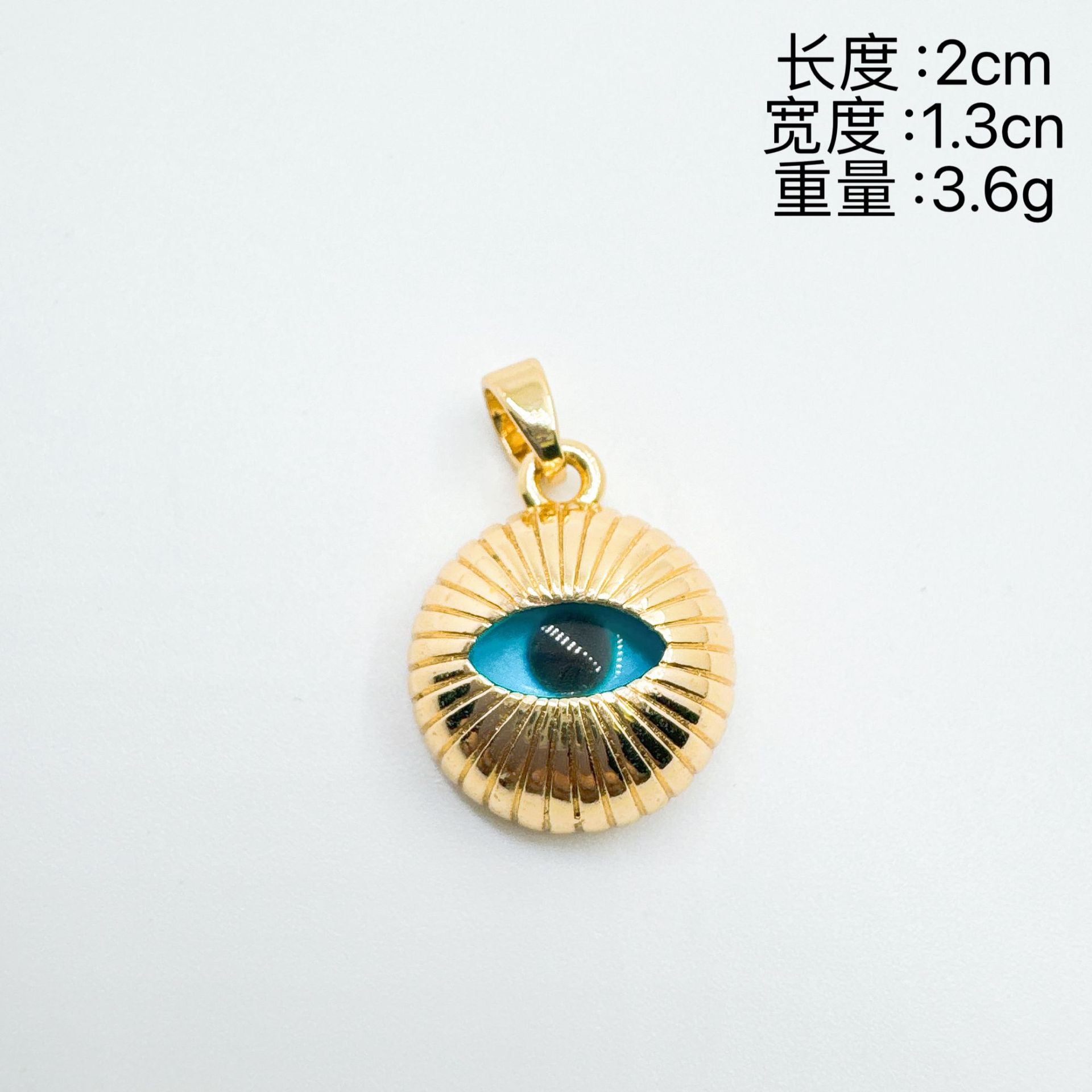 Wholesale Gold Plated Copper Evil Eye Geometric Pendant Necklace,  Fashion Jewelry Accessory for Women