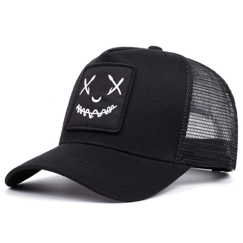 Wholesale Embroidered Smiley Face Cotton Hat Baseball Cap ACC-HT-QiNiao004