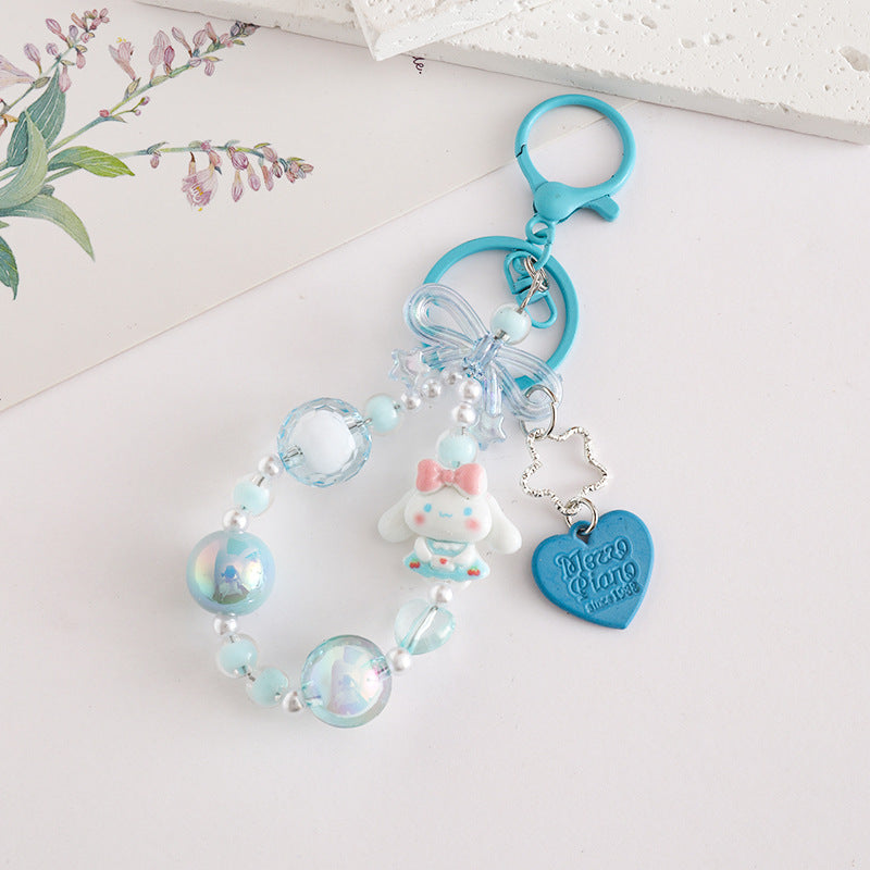 Wholesale Cartoon Fun Handmade Beaded Acrylic  Keychain   ACCVIP