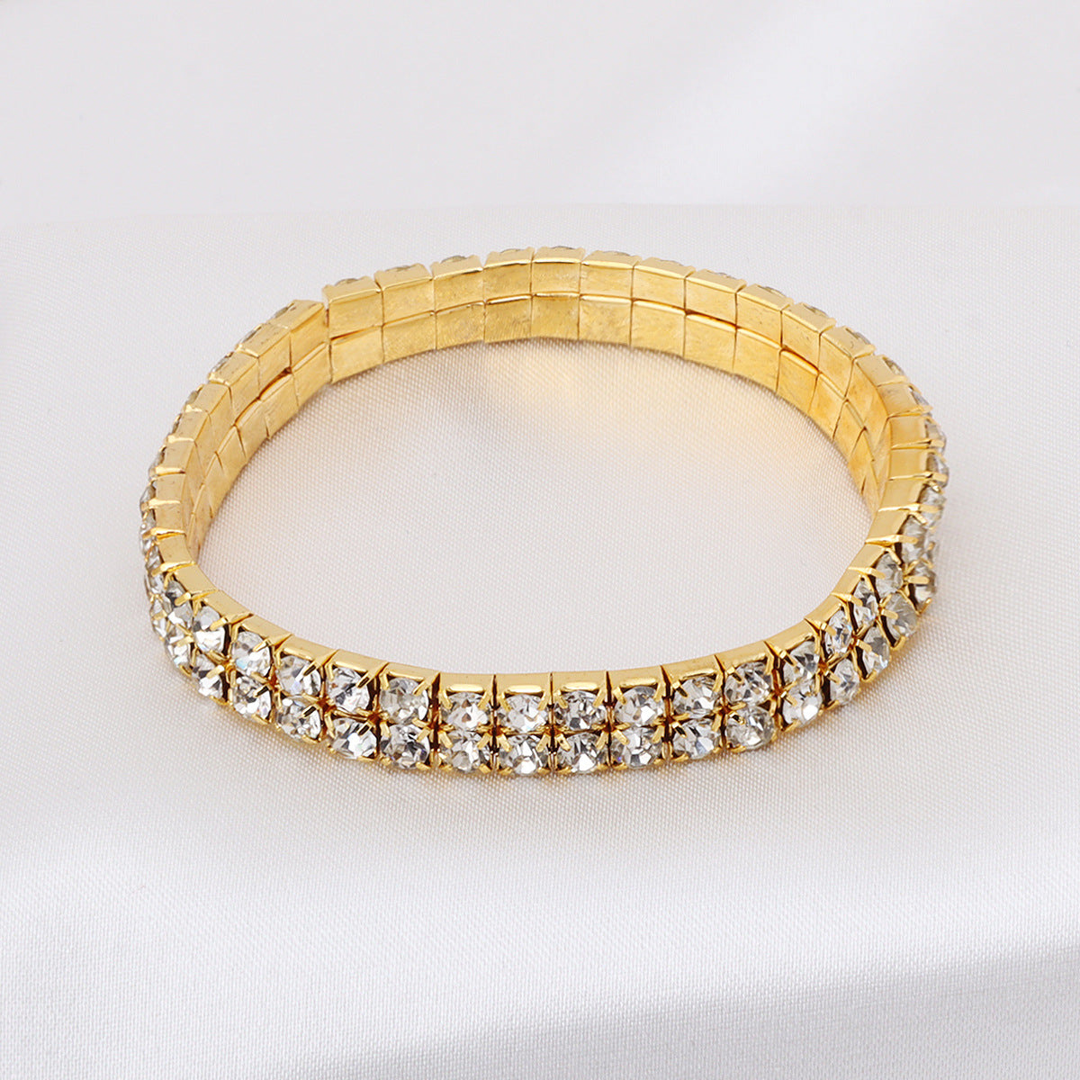 Wholesale light luxury diamond geometric necklace ring earring 4-piece set  jewelry set