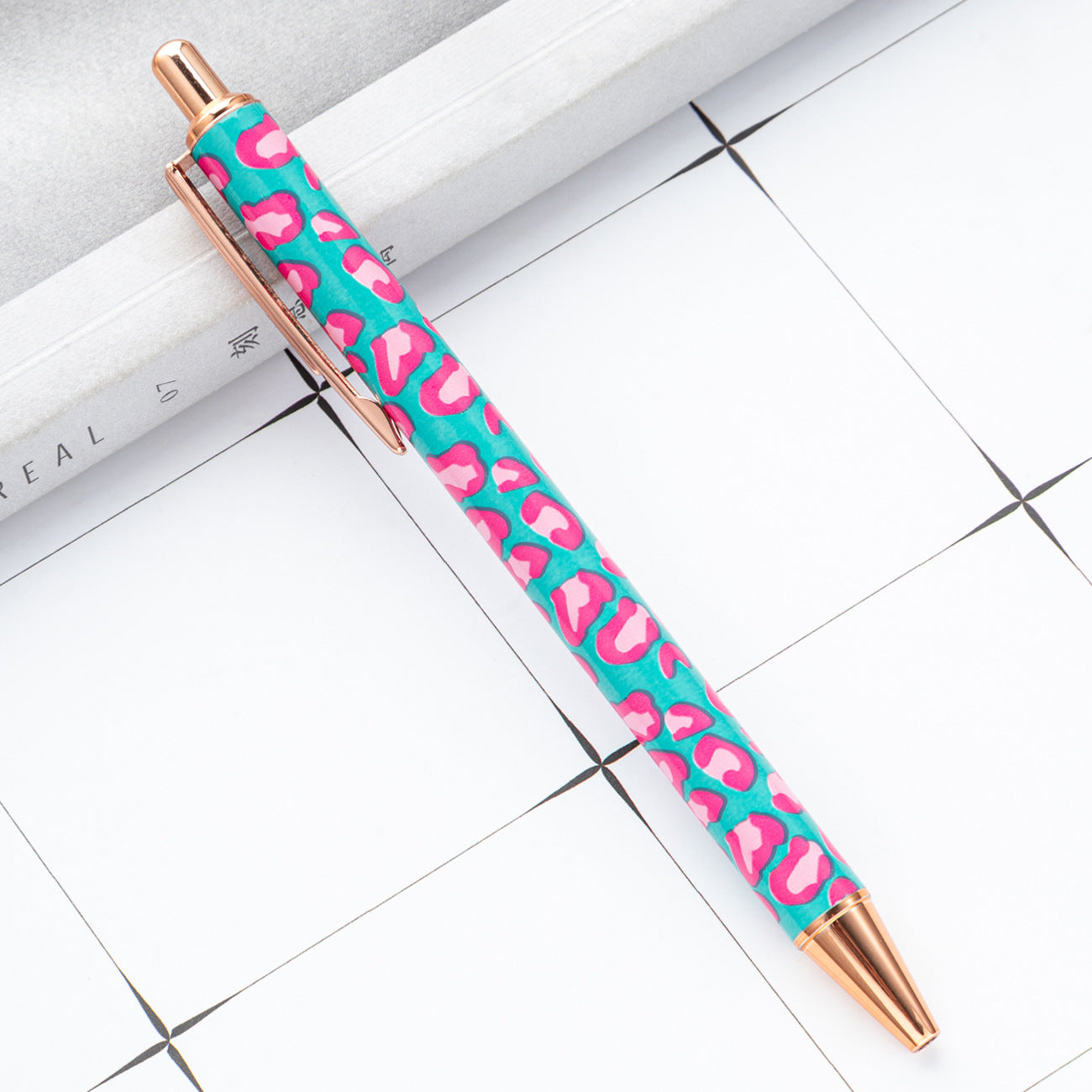 Wholesale Back to School floral film pen multi-color cartoon cute leopard ballpoint pen