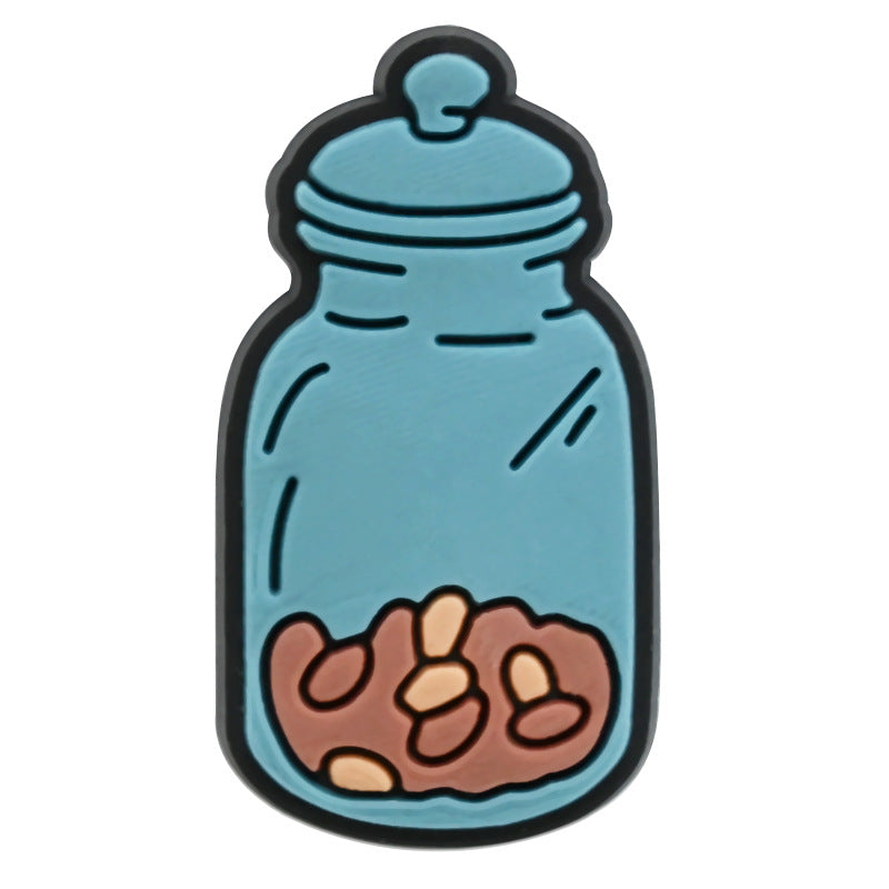 Wholesale Random 100pcs Cartoon Tableware Cups PVC Soft Rubber Shoe Buckle Decoration ACC-SC-RYY060