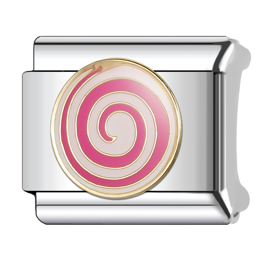 Wholesale Italian Charm Bracelet 9mm DIY Splicing Creative Pattern Stainless Steel Composable Bracelet