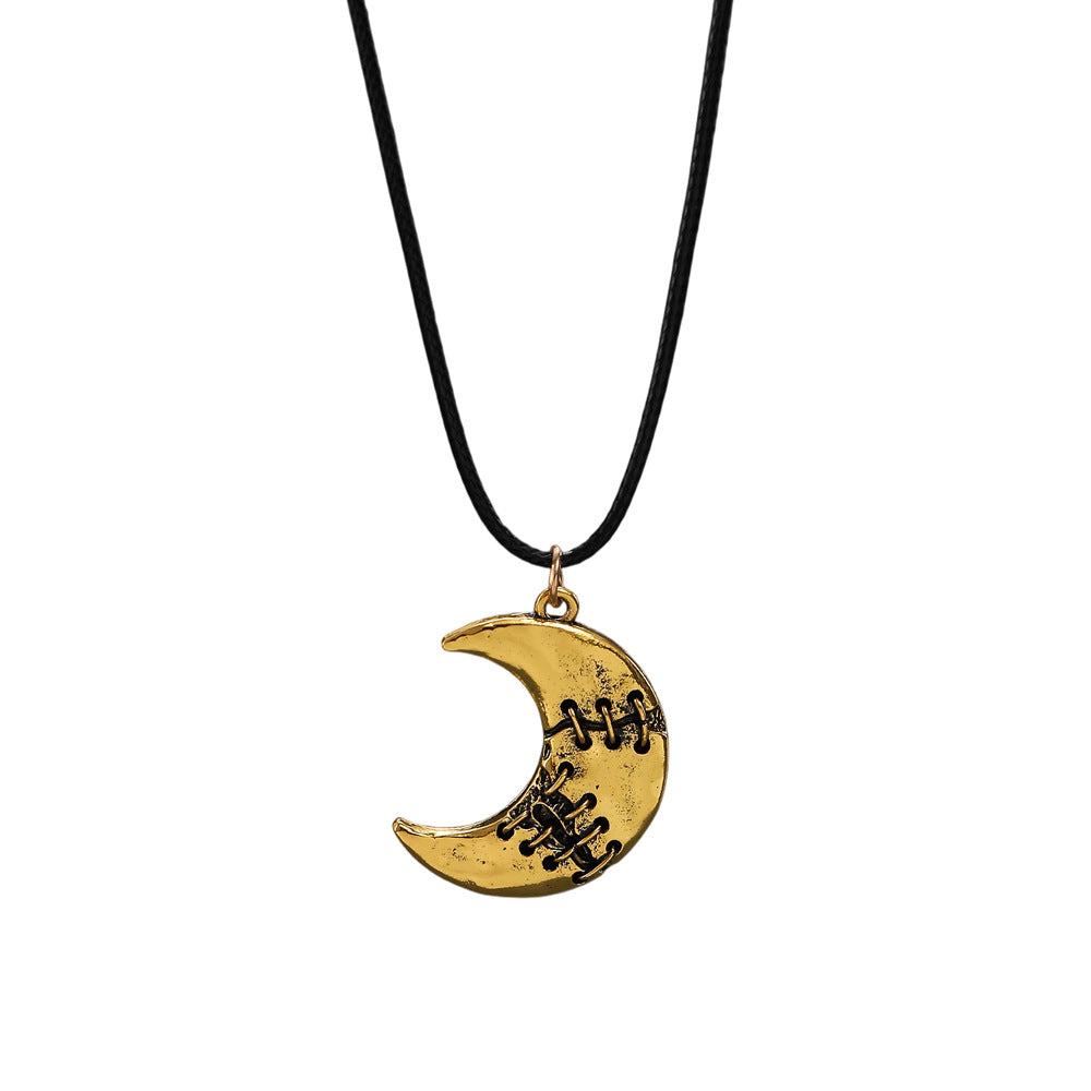 Wholesale Retro Gothic  Moon Pendant Necklace Zinc Alloy Jewelry Accessory