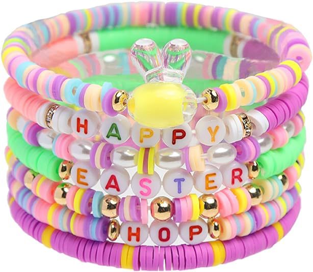 Wholesale Easter Colorful Soft Ceramic Bracelet Set