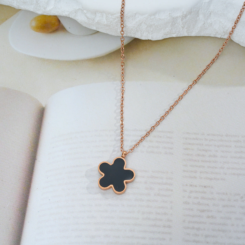 Wholesale Elegant Full Body Titanium Steel Oil Drop Necklace,  Chic Fashion Accessory for Boutique Resale
