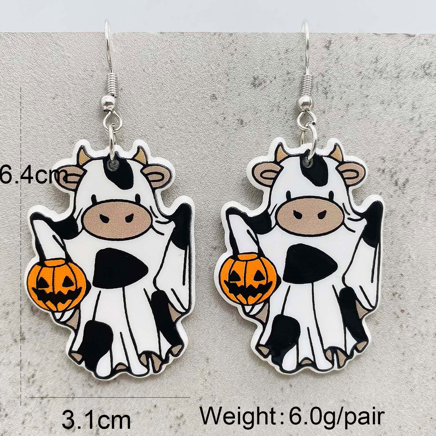 Wholesale Halloween Western Style Cowboy Ghost Acrylic Earrings ACC-ES-ChenY021