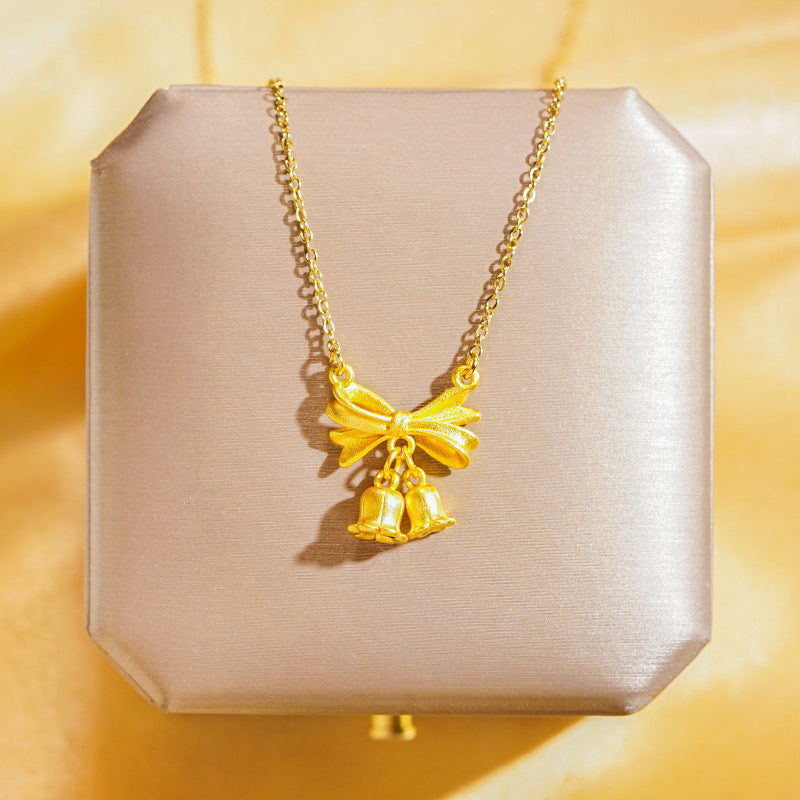 Wholesale Titanium Steel Necklace Zircon Pendant Clavicle Necklaces Choker Necklace ACC-NE-Qingyan006