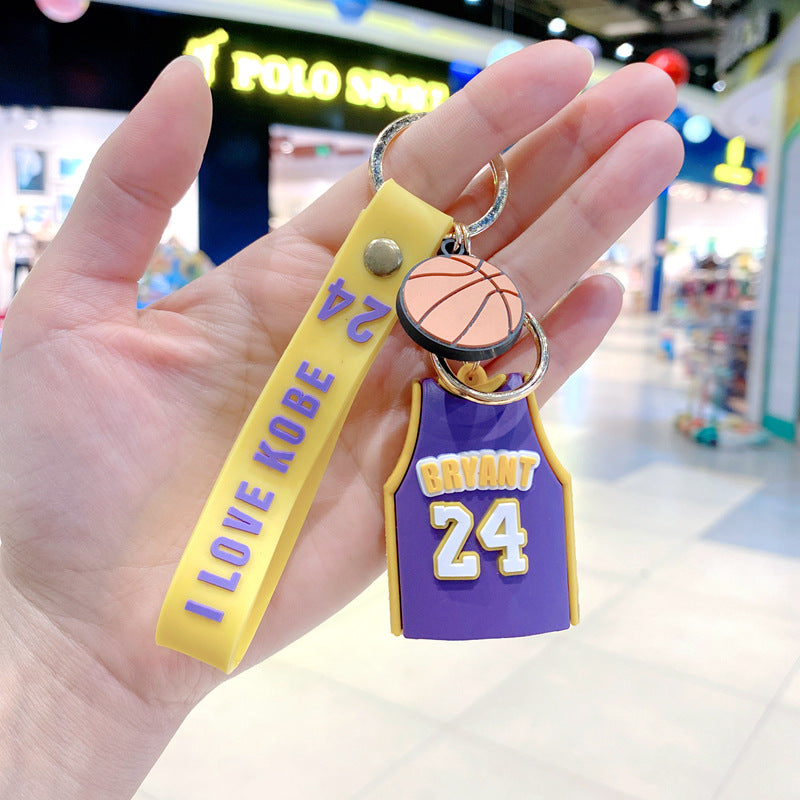 Wholesale Cartoon PVC Soft Basketball Keychain ACCVIP-KC-GongZ026
