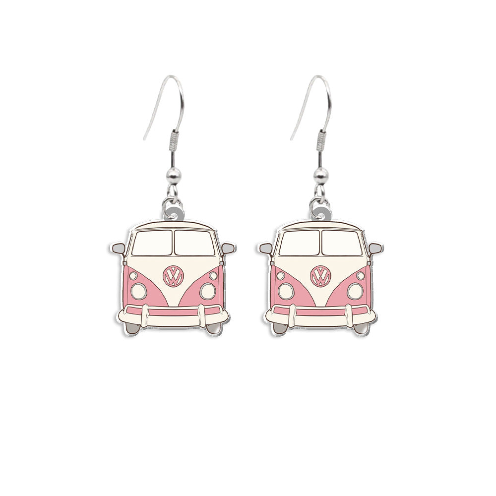 Wholesale Stripe Sunflower School Bus Acrylic Earrings ACC-ES-XiangLian007