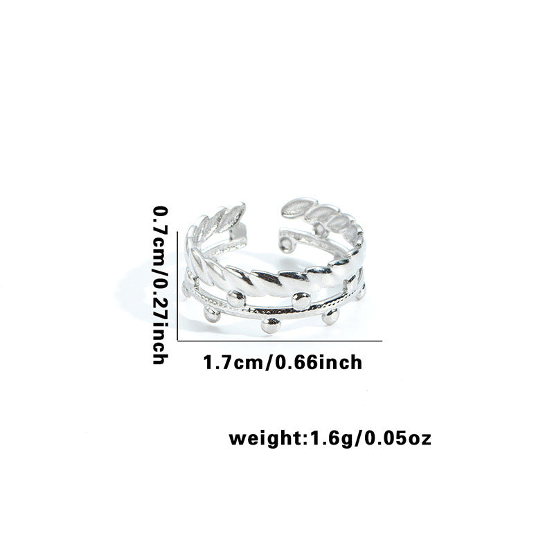 Wholesale Geometric Asymmetrical Heart Titanium Steel Ring Chic Boutique Resale