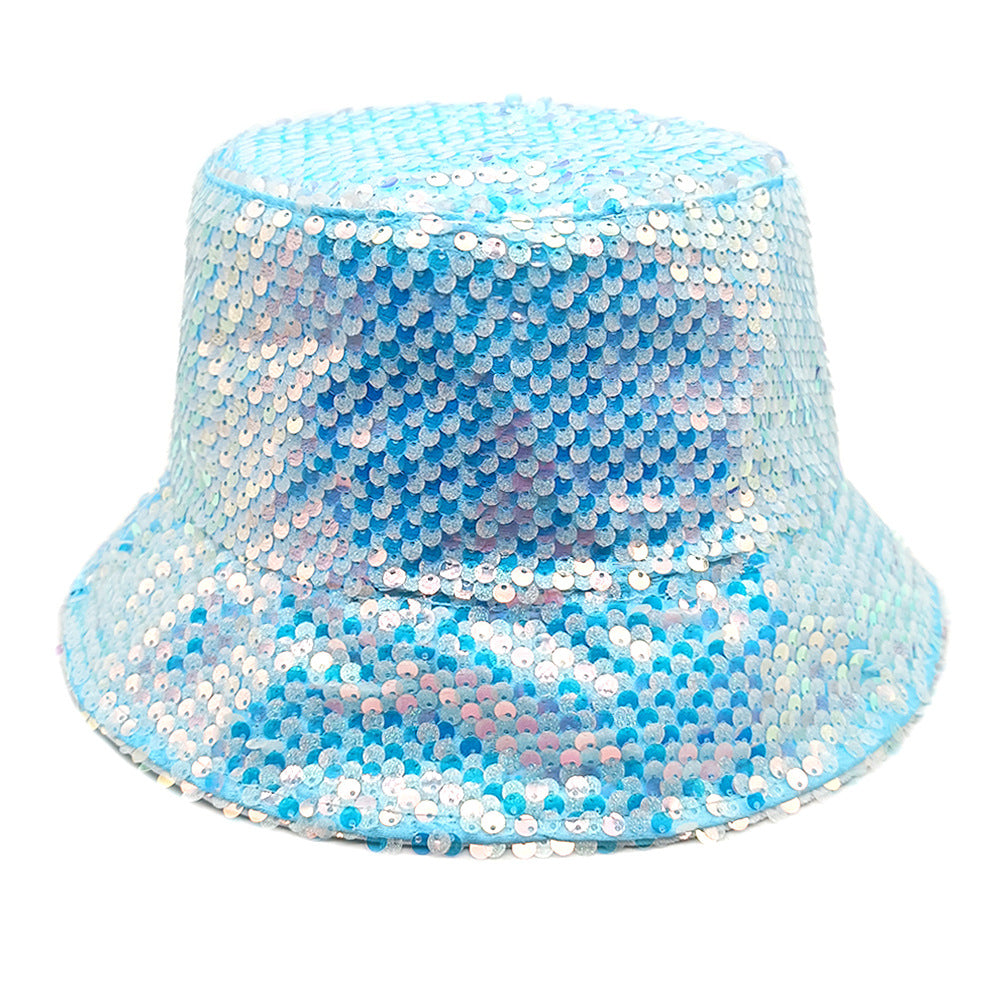 Wholesale  fashion color sequin cap l double-sided sun hat