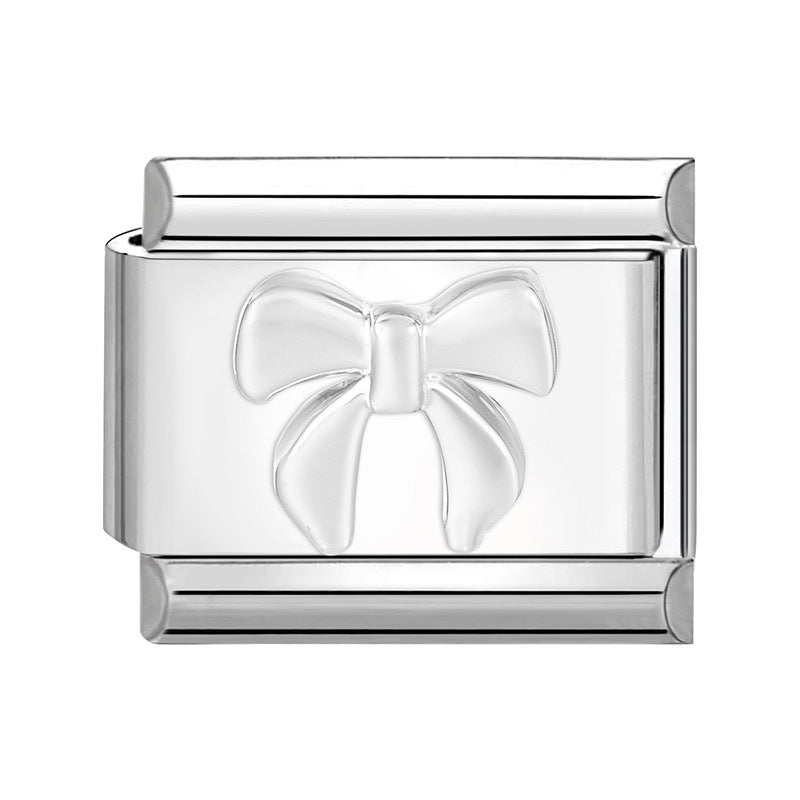 Wholesale Fashion Titanium Steel DIY Italian Charms Bracelet With UV Resin Angel Butterfly Design Boutique Jewelry Accessory