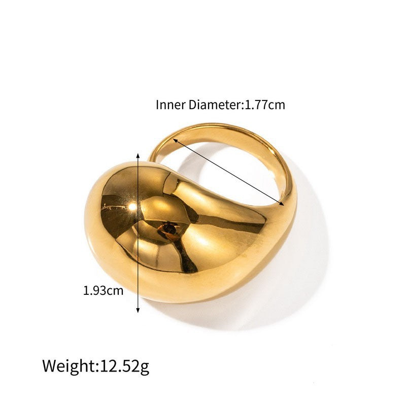 Wholesale Titanium Steel Diamond Drop Open Ring Adjustable Rings ACC-RS-RuiMasi001