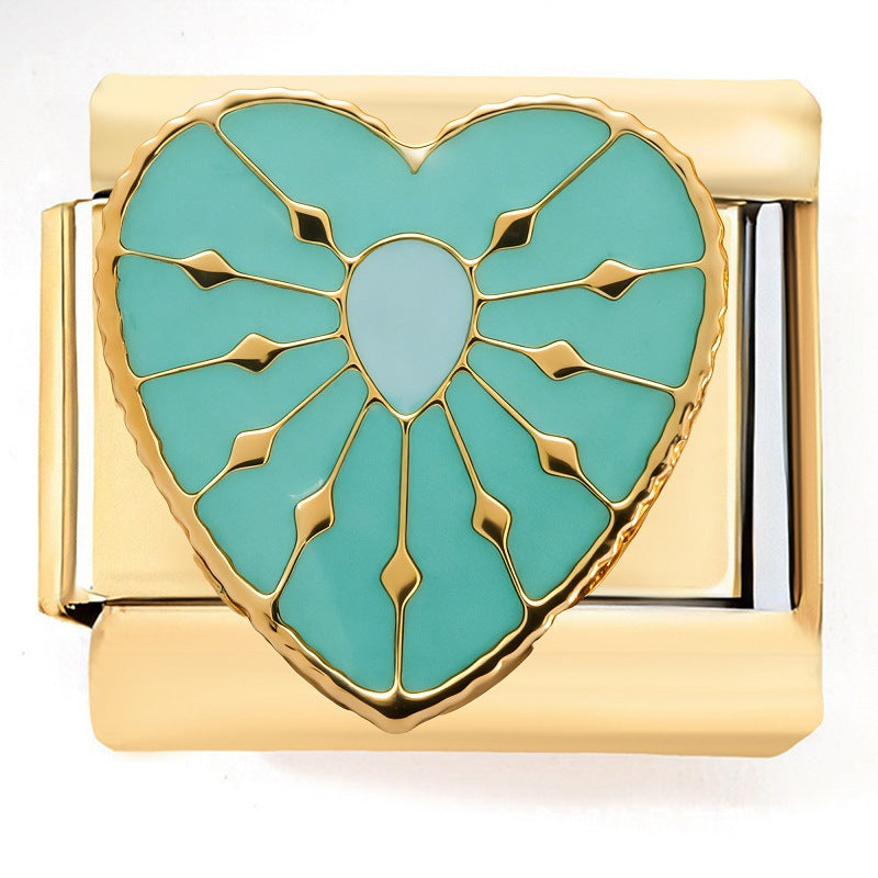 Wholesale 9mm Italian Charm Starter Bracelets DIY square Single Section Creative Stainless Steel Composable Bracelet